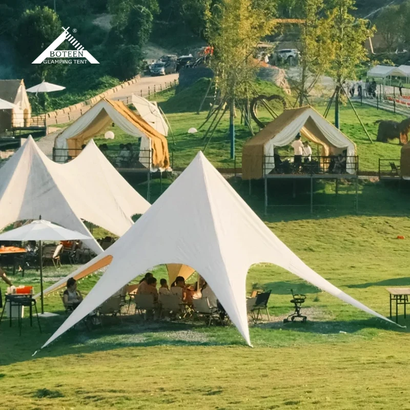 Professional Portable Camping 10M Extended Extra-large Thickened Multi-person Beach Rain Sun Shelter Waterproof Quick Automatic - Image 5