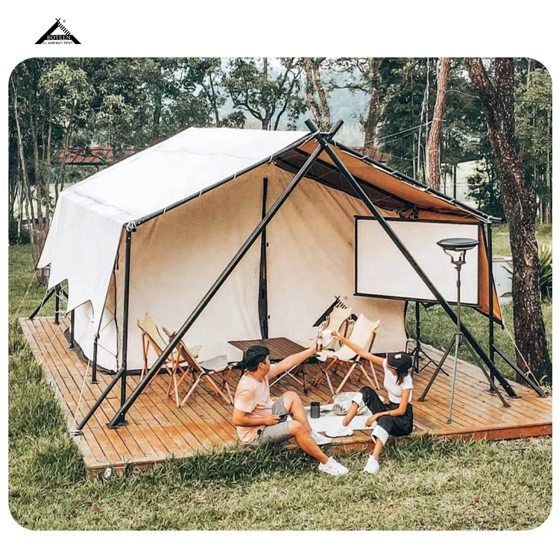 Simple Luxury Oxford Fabric Tent with Galvanized Steel Frame Four-Season Use Portable Design Bathroom Function - Image 3