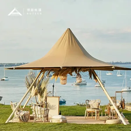 Factory Cheap Big Indian Canopy Tent Straw Hat Tents Camping Restaurant bar Wedding Party Beach Tent