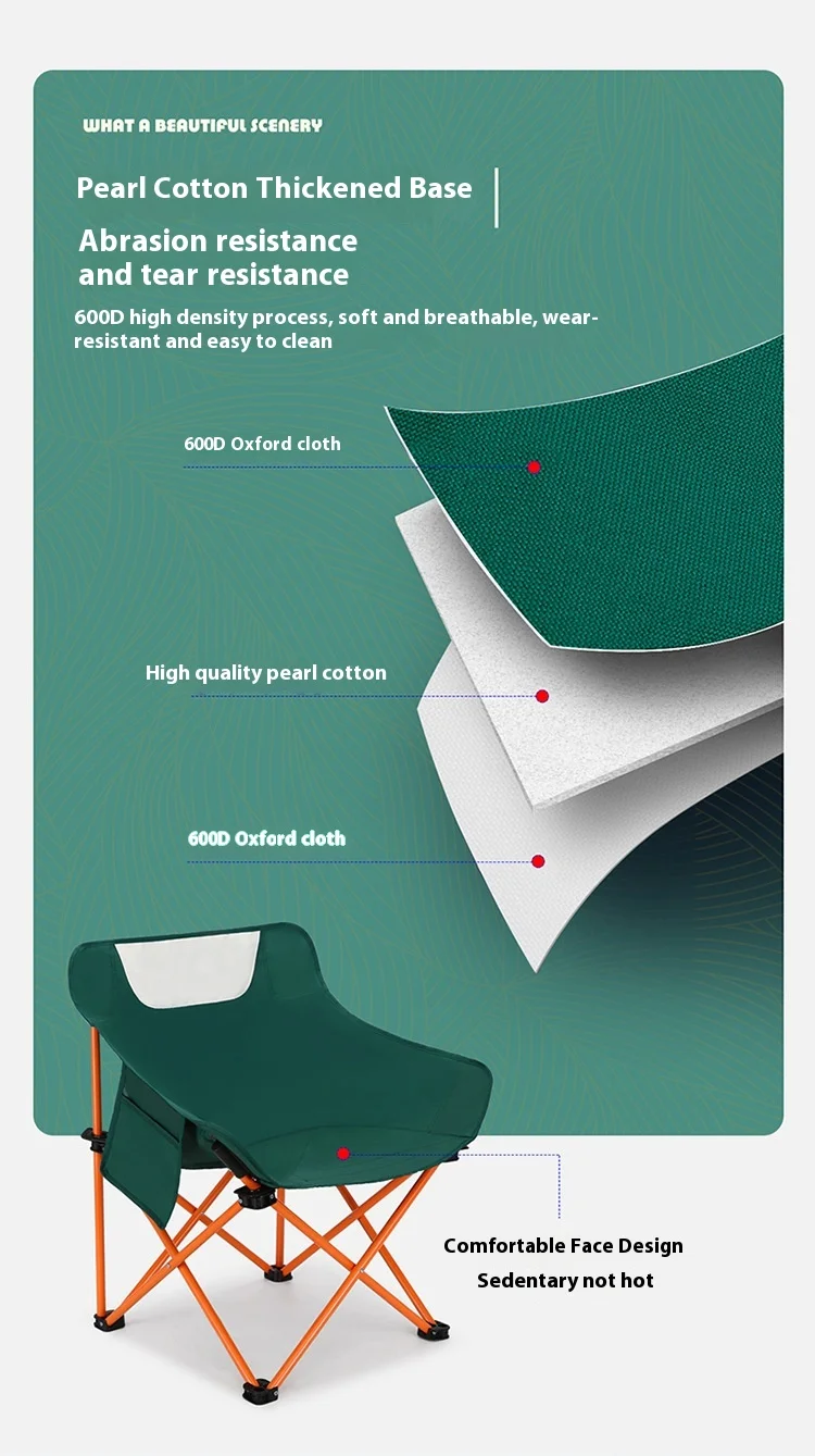 Wholesale Modern Portable Folding Lazy Sofa Cloud Camping Chair Adults Padded Saucer Moon Chair for Picnics Outdoor Furniture - Image 4