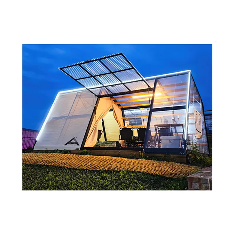 Custom Outdoor Tent House Hiking Traveling Movable Tent Home Family Camping Light House