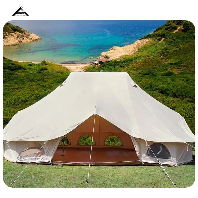 BOTEEN Family Camping Safari Yurt Tent Waterproof 10 Persons Safari Tents All Season With Sanitairy - Image 3