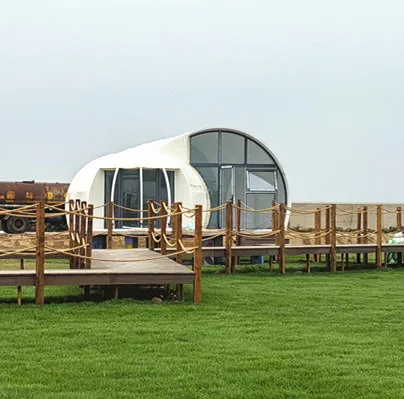 Large Sea Shell Glamping Hotel House Snail Shape Hotel Tent PVDF Waterproof and Flame Retardant Tension Film Tent