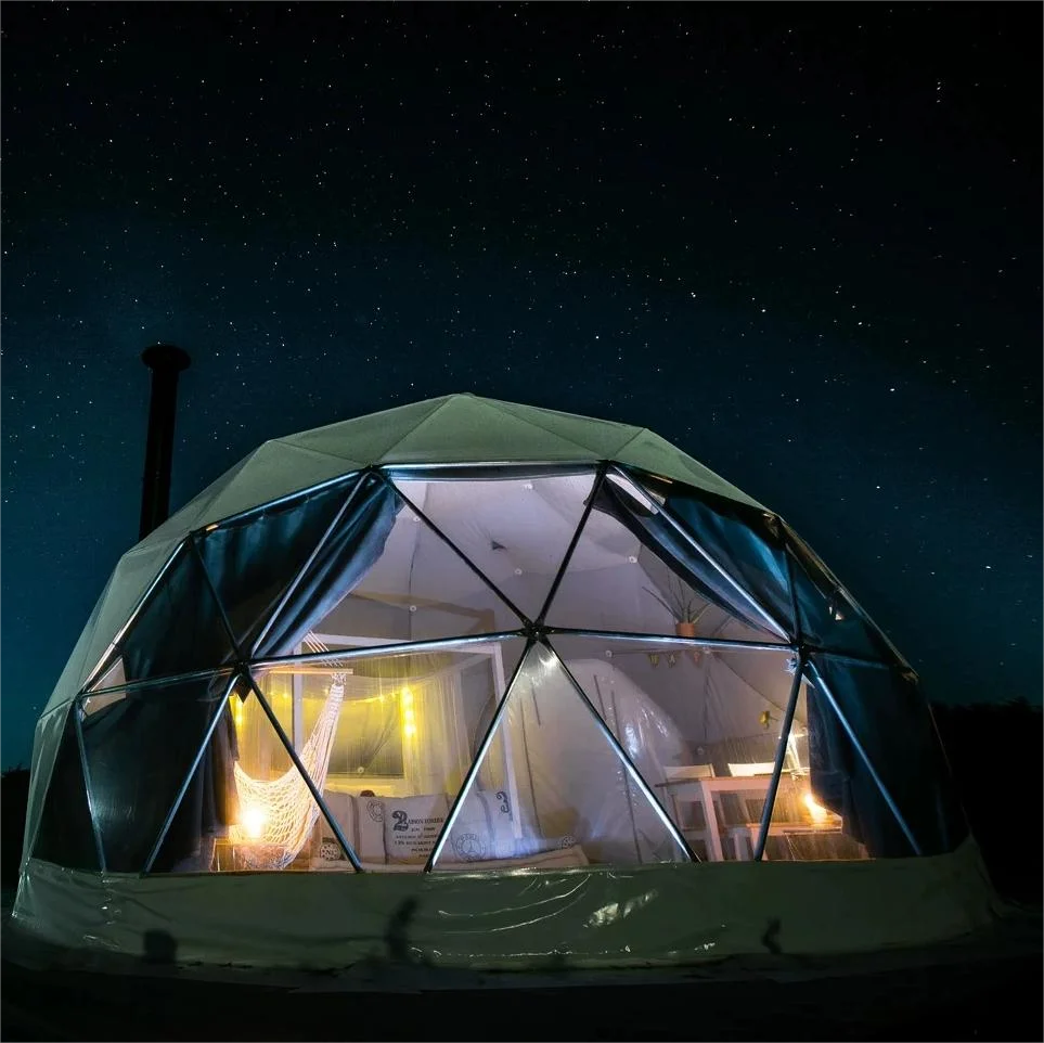 Luxury Heavy Duty PVC Dome Tent Aluminum Poles Canvas Custom Logo for Outdoor Camping Winter Events Hotels Bathroom Features - Image 5