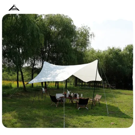 High Quality Outdoor Camping Tent Waterproof Sun Protection Rain Fly Tarp with Poles Party Tent for Picnic Outdoor Event