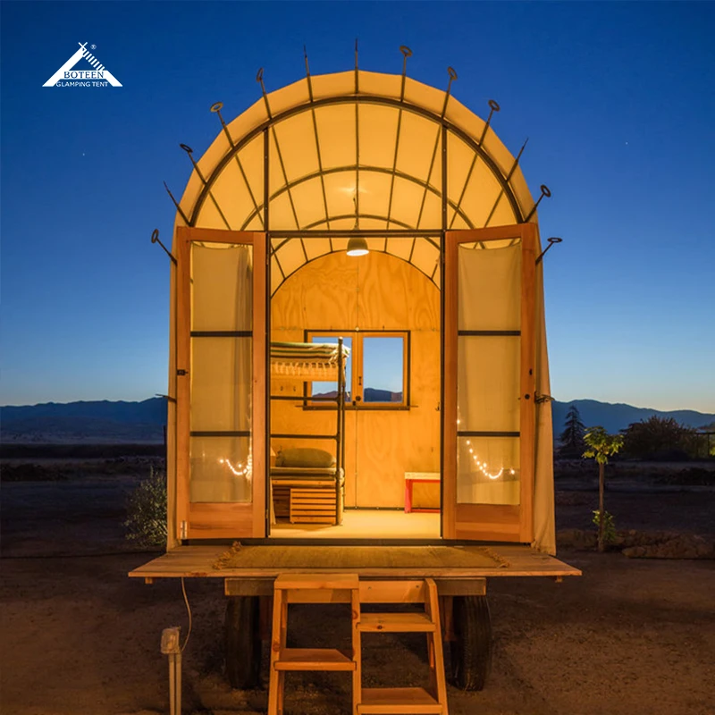 Custom Outdoor Hotel Tent Wheels One Bedroom Steel Frame Waterproof Four-Season Luxury Camping Safari Glamping Resort Travel - Image 4