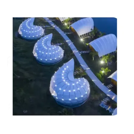 Factory Custom New Design Snail Tent Luxury Outdoor Camping Tents Conch Shape Large Travel Hiking Scenic Spot Hotel Tent
