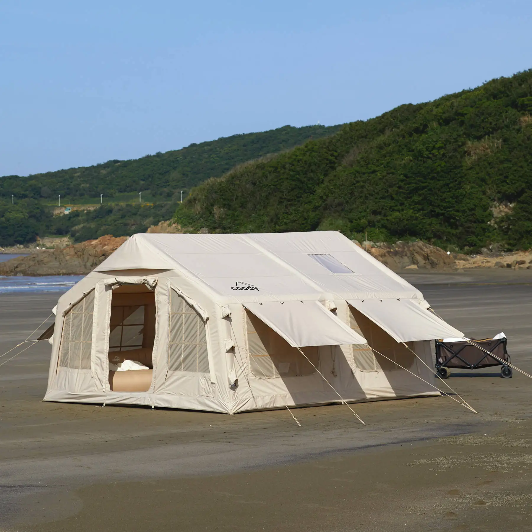 BOTEEN Inflatable Camping Air Tent House Outdoor Inflatable House Tent Inflatable Tent Luxury for Camping