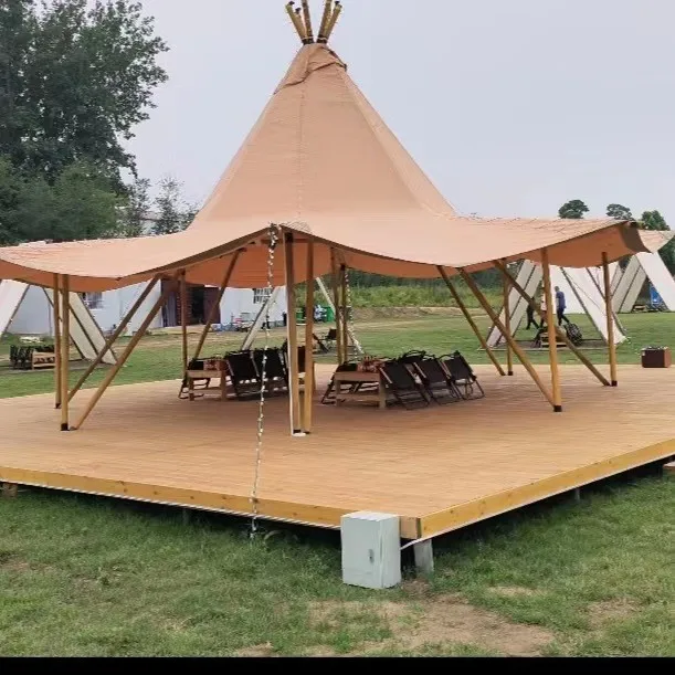 Indian Style Oxford Summer One Bedroom Large Grass Hat Shaped Outdoor Restaurant Party Luxury Tent - Image 3