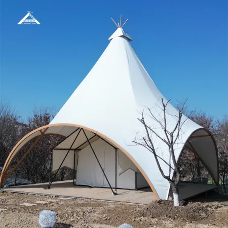 Custom Outdoor Tent Tipi Indian Large Luxury Glamping Waterproof Durable Teepee Wedding Party Tent for Event Festival Dining