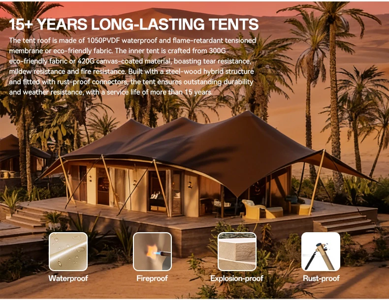 BOTEEN Luxury Safari Glamping Tent for Desert Resort & Hotel - Image 4