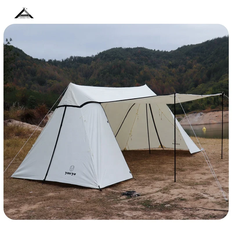 BOTEEN Portable Camping Tent Custom Outdoor Traveling Hiking Waterproof All Season Two Bedrooms Living Room Galvanized Steel - Image 6