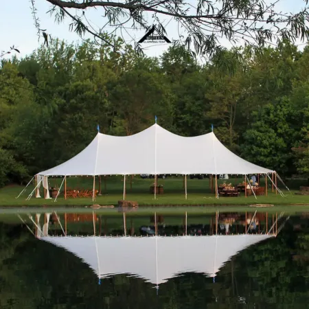 Waterproof Stretch Party Wedding TentWholesale Outdoor Tensioned Membrane & Oxford Tent 50-200 People Large Glamping Tent