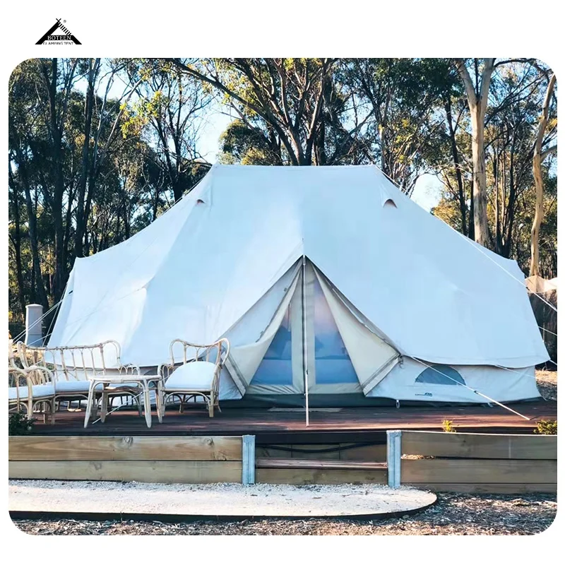 BOTEEN Family Camping Safari Yurt Tent Waterproof 10 Persons Safari Tents All Season With Sanitairy - Image 6