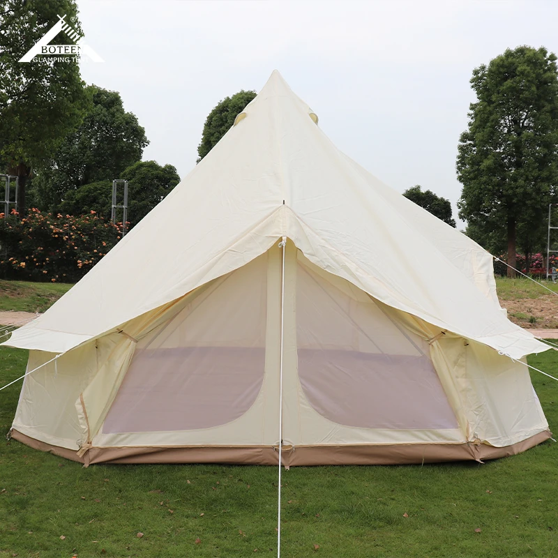 Wholesale Outdoor Camping Tent Waterproof Large Luxury Family Party Bell Tent Glamping Resort Yurt Emperor's Tent for Event - Image 3