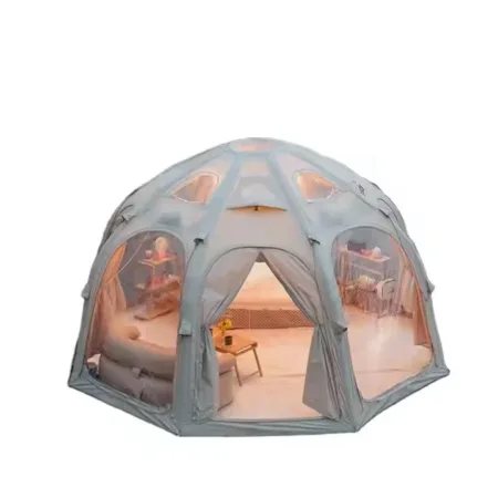 Round Big Space Oxford Waterproof Four-season Inflatable Air Outdoor Camping Tent for Family Activity