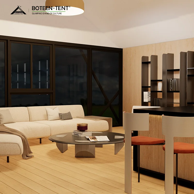 Luxurious Wild House Hotel Accommodation Tent Available in All Seasons with Transparent Glass Doors and Windows for a Wide View - Image 6