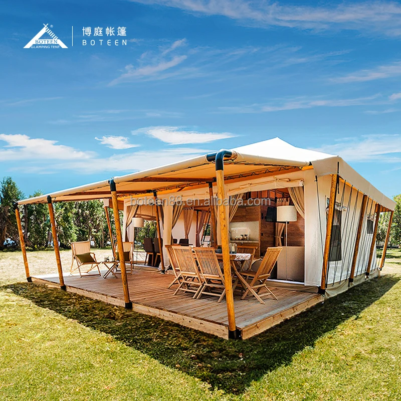 Camping Hunting Tent Luxury PVDF Resort Camping Tent Hunting Hotel Tent with Bedroom