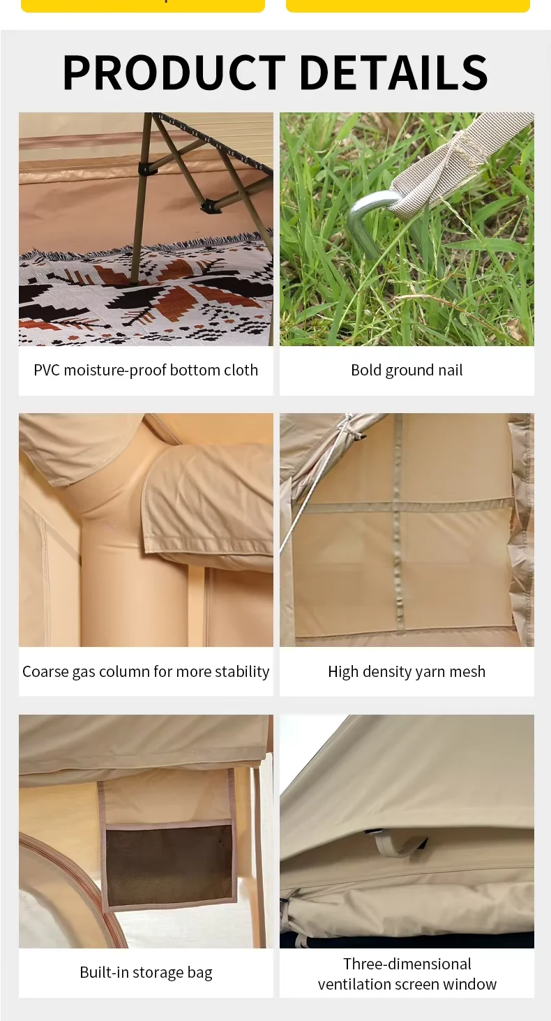 Hot Sale Low Price 2-4 Person Inflatable Tent Waterproof Oxford Cloth Inflatable Outdoor Tent - Image 6