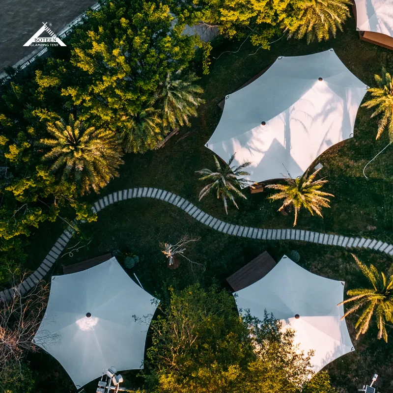 Custom Outdoor Tent House Luxury Large Hotel Glamping Tent with Bathroom Prefabricated House Hard Wall for Resort Family Camping - Image 6