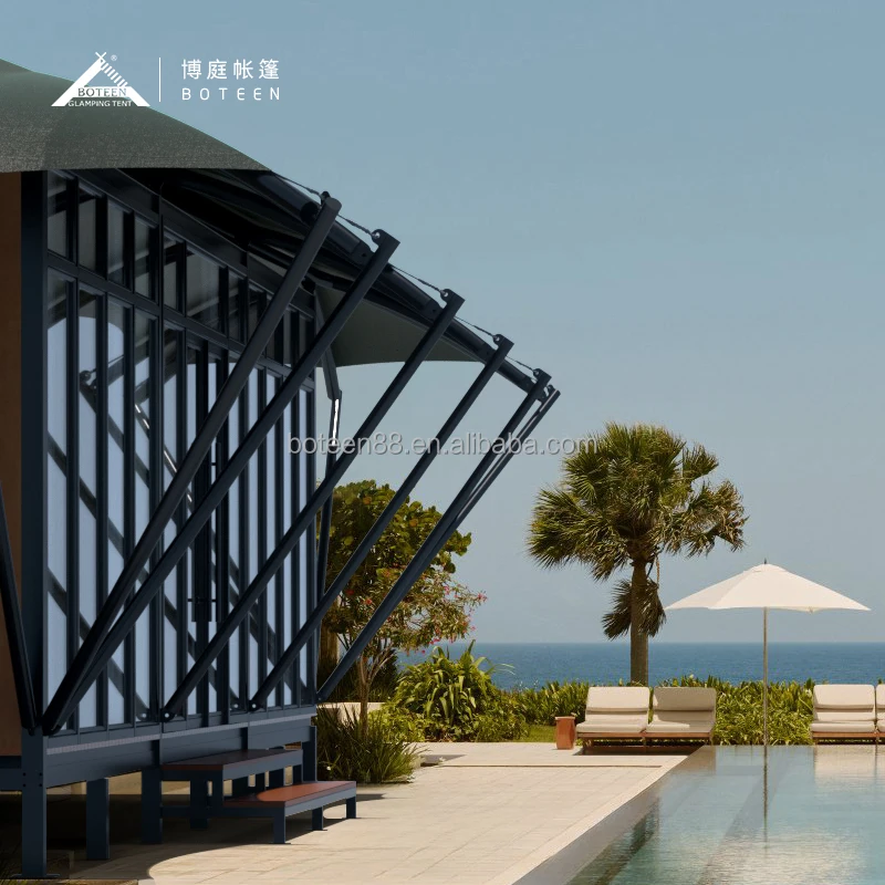 2025 Custom High-Level Glamping Dome House Tent Desert Snail Tent Domos for Indoor Use Exhibitions 6m 7m Diameter Aluminum Glass - Image 3