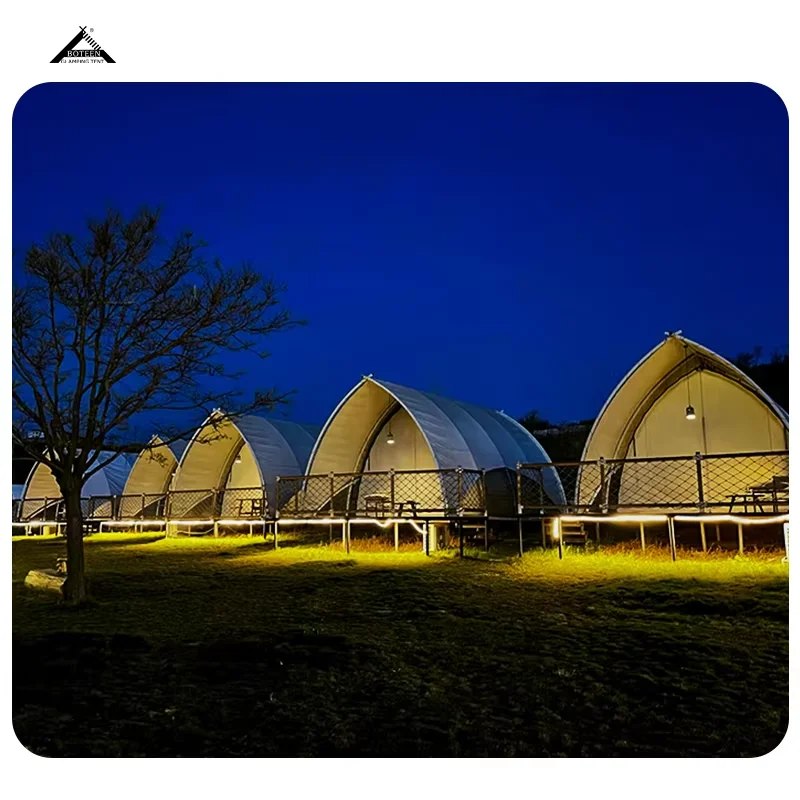 New Design Outdoor Glamping Sailing Shape Hotel Tent Safari Resort Sailing Tents - Image 4