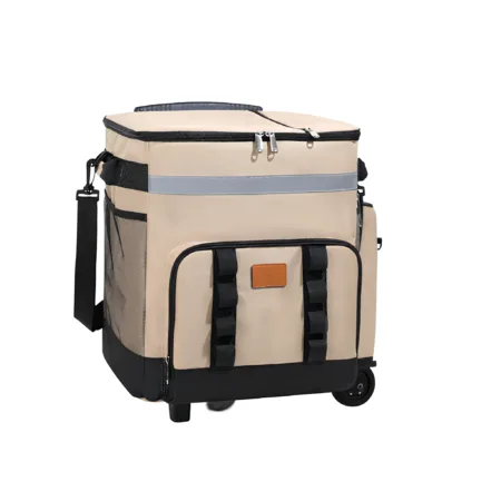 Custom LOGO Pull Rod Thermal Insulated Bag for Car Refrigerator Outdoor Large Picnic Travel Portable Use