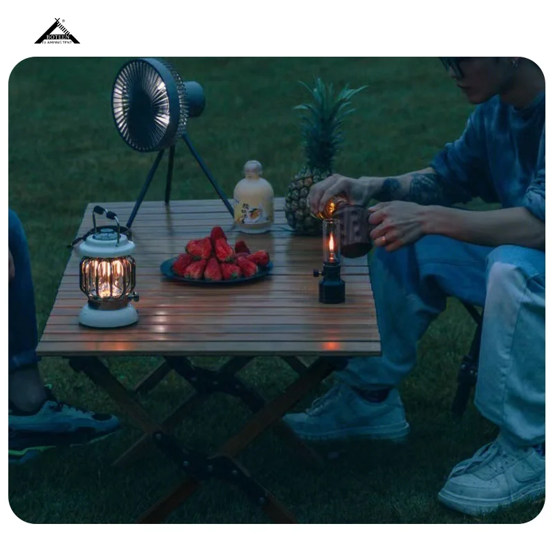 BOTEEN Portable Desk Collapsible Wilderness Camping Table Wood Aluminum French Solid Outdoor Furniture Gym Exterior - Image 5