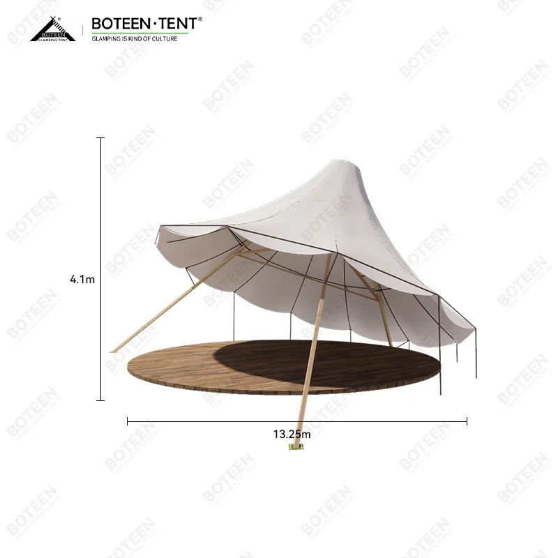 Breeze Shape Four-season Straight Bracing Type One Bedroom 5-6 Person Oxford Fabric >3000mm Waterproof Outdoor Camping Tent - Image 5