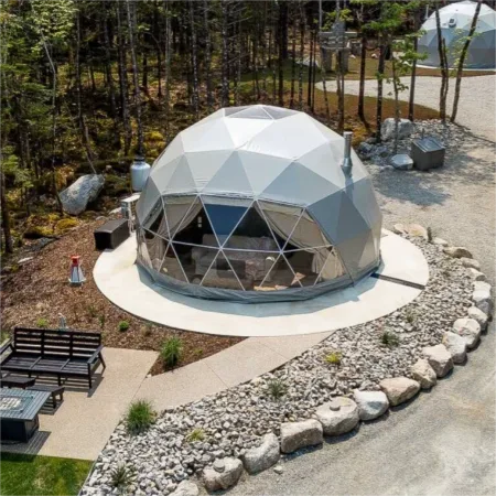 Modern Garden House Tent 4m 5m 6m 7m PVC Clear Dome Geodesic Tent Colorful PVC Fabric Dome