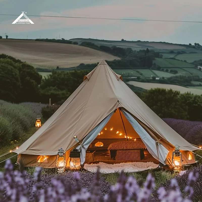 Outdoor Cotton Bell Tent No Center Pole Waterproof Family Camping Tent Party Yurt Canvas Tent for Events Travel Naturhike