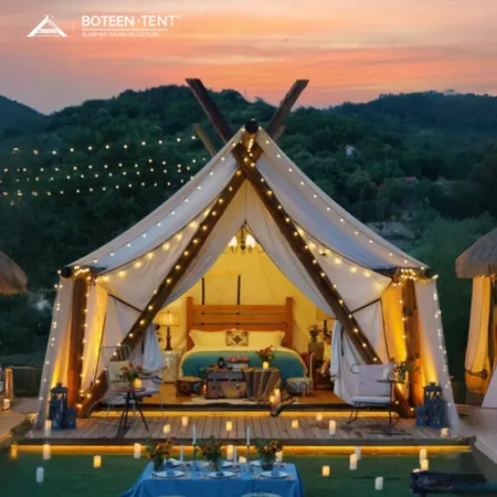 Romanticism Large Camping Tent Waterproof Mildewproof Windproof All Seasons Available