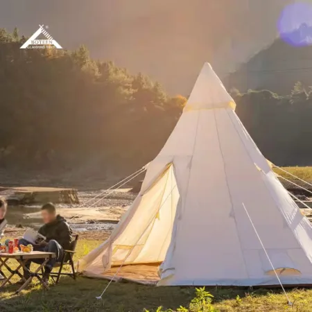 New Outdoor Camping Tent Waterproof Portable Luxury Glamping Tent Family Party Camping Tipi Indian Tent for Hiking Picnic Travel