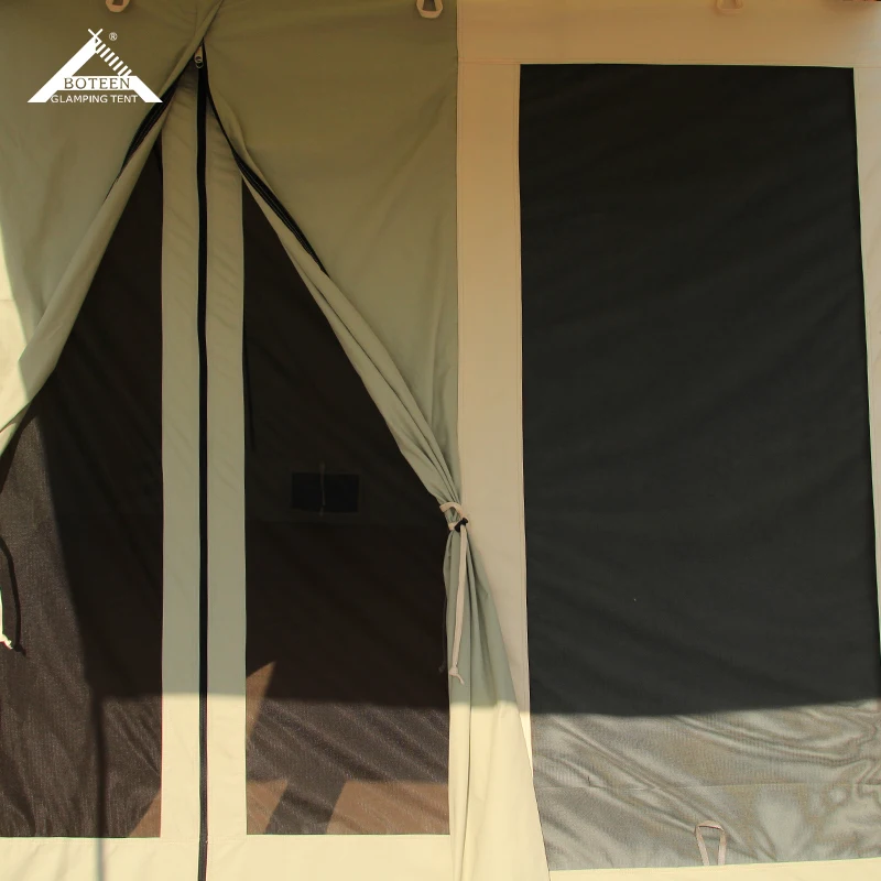 New Outdoor Camping Tent with Rain Fly Tarp Easy to Set up Portable Family Canvas Tent for Travel Hiking Picnic Backpacking - Image 3