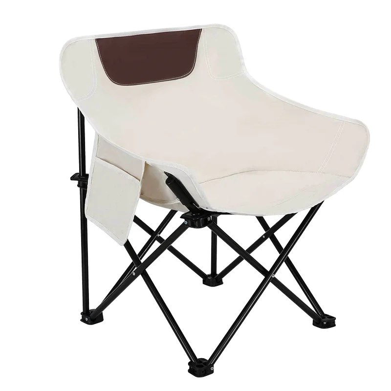 Wholesale Modern Portable Folding Lazy Sofa Cloud Camping Chair Adults Padded Saucer Moon Chair for Picnics Outdoor Furniture