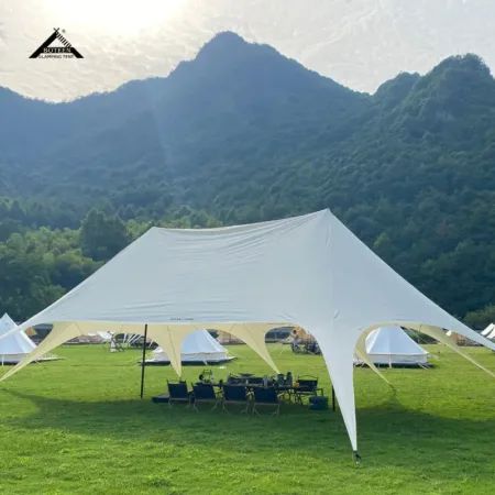 Camping Party Wedding Tent Large Waterproof Luxury Stretch Tent for Event Picnic High Quality Peaked Outdoor Tent 20-30 People