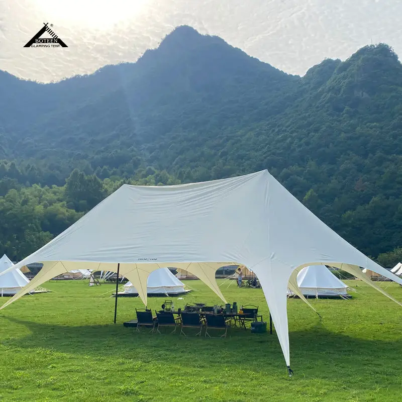 Camping Party Wedding Tent Large Waterproof Luxury Stretch Tent for Event Picnic High Quality Peaked Outdoor Tent 20-30 People