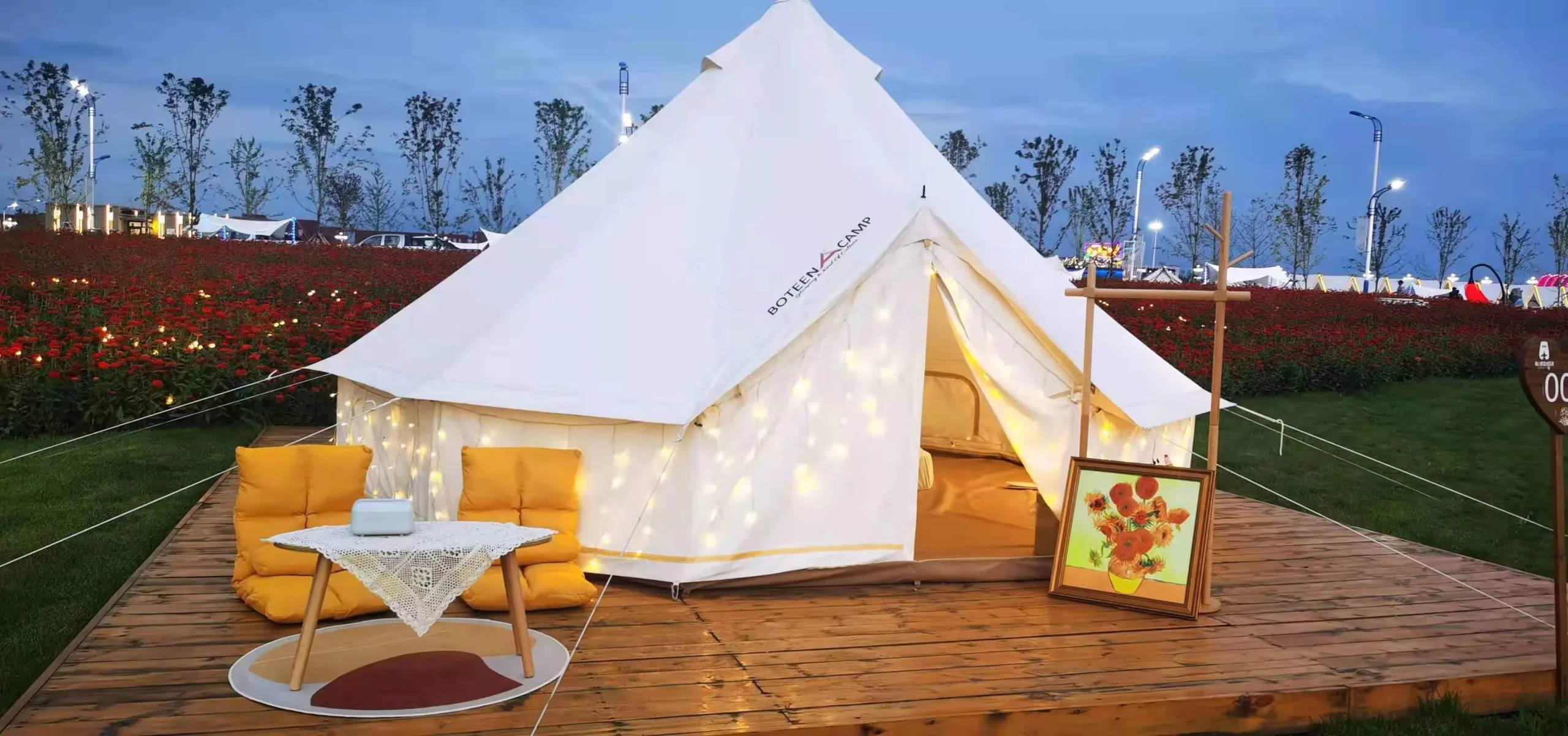 3-7m Oxford Cotton Resorts Tent Outdoor Waterproof Breathable Camping Yurt Hiking Travel Party Family Tent - Image 5