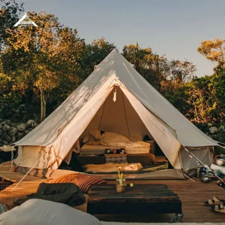 Outdoor Cotton Bell Tent No Center Pole Waterproof Family Camping Tent Party Yurt Canvas Tent for Events Travel Naturhike