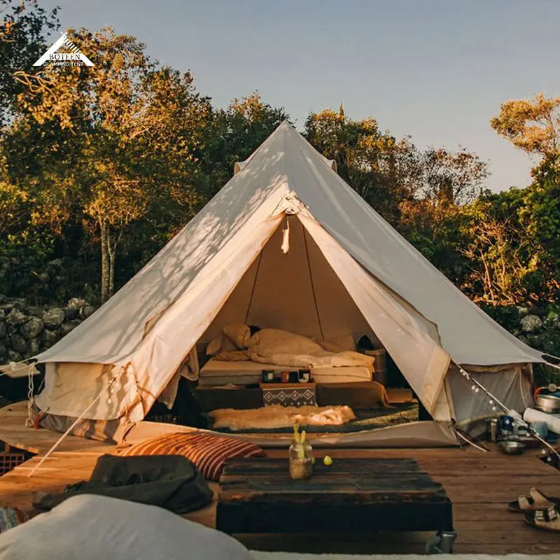 Outdoor Cotton Bell Tent No Center Pole Waterproof Family Camping Tent Party Yurt Canvas Tent for Events Travel Naturhike