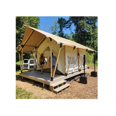 Factory Custom Travel Camping Tents Glamping Luxury Tents Cheap Small Wooden House for Resort Hotel