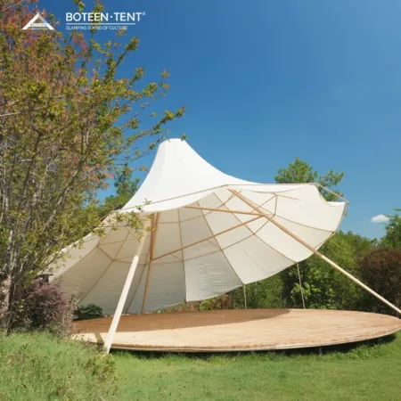 Four-Season One Bedroom Tent 5-6 Person Capacity Oxford Fabric >3000mm Waterproof Portable Single Layer Quick Opening Camping