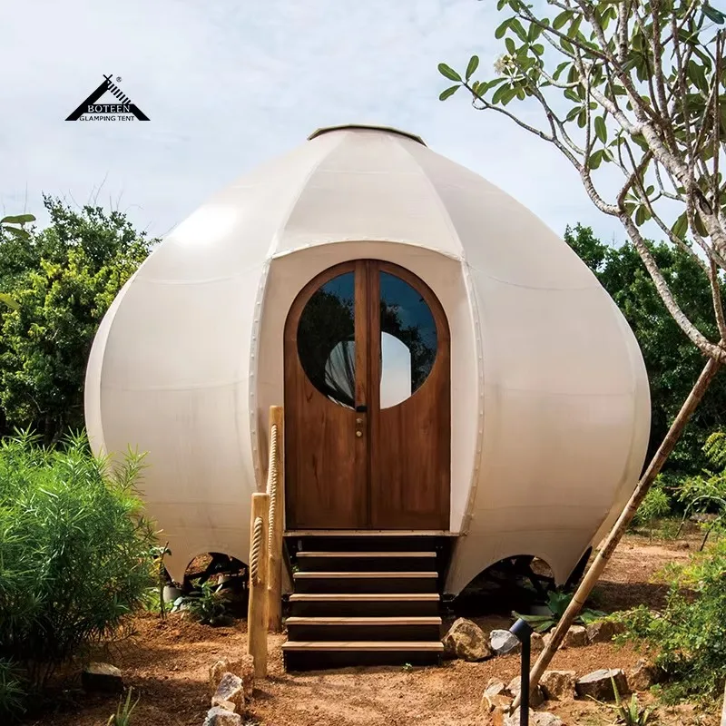 BOTEN Egg-shaped Camping Tent Luxury Glamping Pod for Resort & Campsite Glamping Egg Tent Prefab Pod House Outdoor