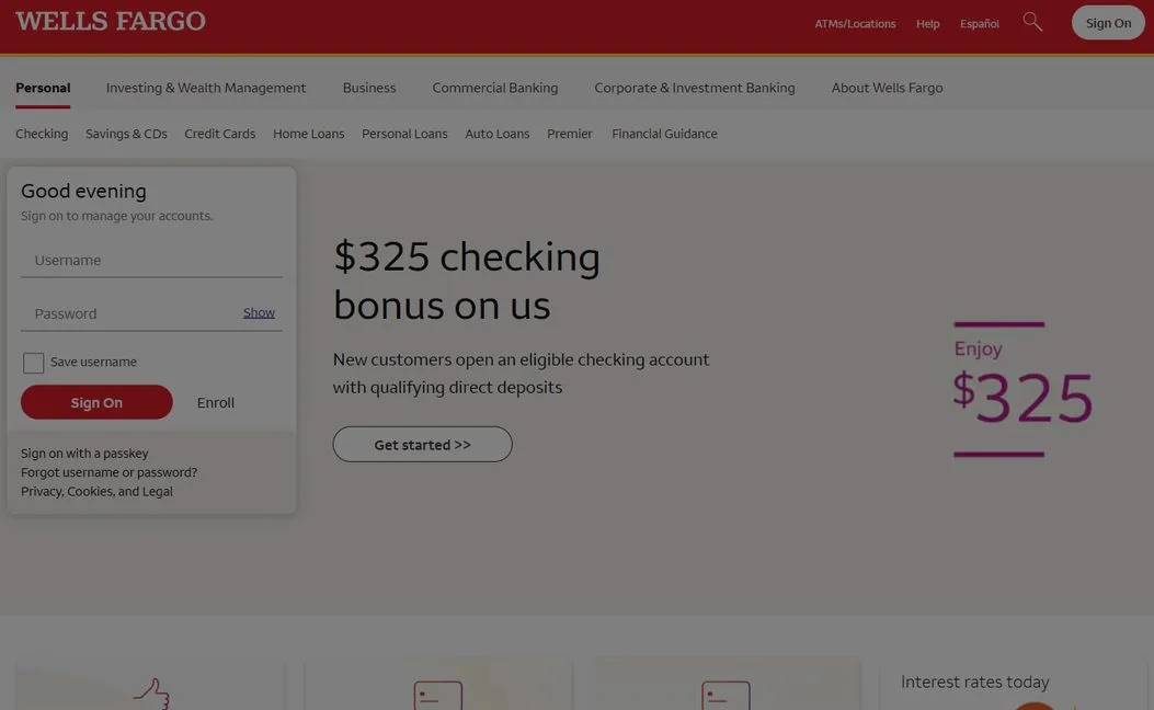 Wells Fargo – wellsfargo.com